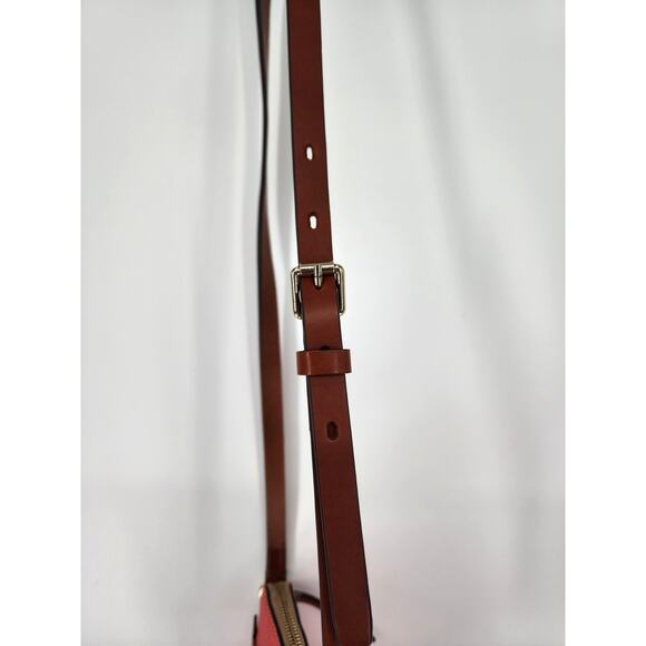 Dooney & Bourke Red Pebbled Leather Mini Crossbody Bag - Picture 6 of 16